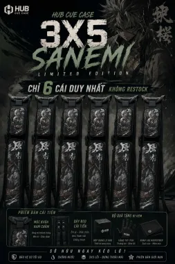 Bao Cơ Bida Hub Cue Case 3x5 Sanemi Limited Edition Version 2 ( Phiên bản giới hạn )