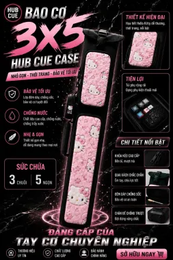 Bao Cơ Bida 3x5 Hello Kitty Hồng
